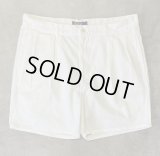90'S RALPH LAUREN "ボックスロゴ" ツープリーツ チノショーツ ホワイト (VINTAGE)