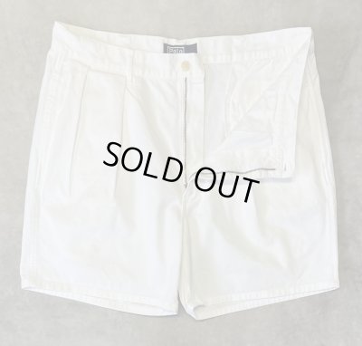 画像3: 90'S RALPH LAUREN "ボックスロゴ" ツープリーツ チノショーツ ホワイト (VINTAGE)