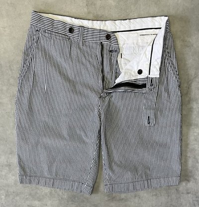 画像3: 90'S RALPH LAUREN ノープリーツ シアサッカーショーツ ストライプ (VINTAGE)