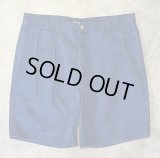 90'S RALPH LAUREN "ボックスロゴ" ツープリーツ チノショーツ ダークブルー (VINTAGE)