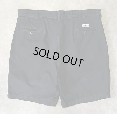 画像5: 90'S RALPH LAUREN "TYLER SHORT" ツープリーツ チノショーツ ブラック (VINTAGE)