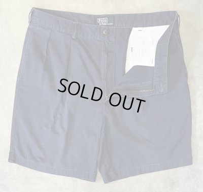 画像3: 90'S RALPH LAUREN ツープリーツ チノショーツ ネイビー (VINTAGE)