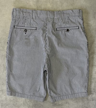 画像5: 90'S RALPH LAUREN ノープリーツ シアサッカーショーツ ストライプ (VINTAGE)