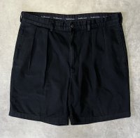 90'S RALPH LAUREN "TYLER SHORT" ツープリーツ チノショーツ ブラック (VINTAGE)