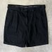 画像1: 90'S RALPH LAUREN "TYLER SHORT" ツープリーツ チノショーツ ブラック (VINTAGE) (1)