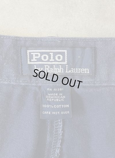 画像2: 90'S RALPH LAUREN ツープリーツ チノショーツ ネイビー (VINTAGE)