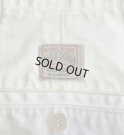 画像6: 90'S RALPH LAUREN "ボックスロゴ" ツープリーツ チノショーツ ホワイト (VINTAGE)