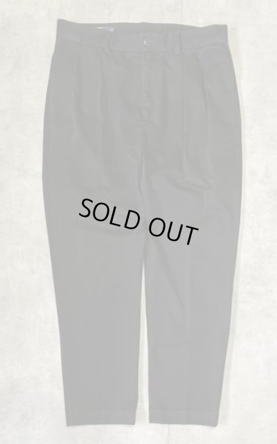 画像1: 90'S RALPH LAUREN "ETHAN PANT" ツープリーツ チノパンツ ブラック (VINTAGE)