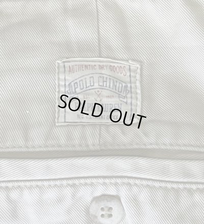 画像4: 90'S RALPH LAUREN "ボックスロゴ" ツープリーツ チノパンツ ライトベージュ (VINTAGE)