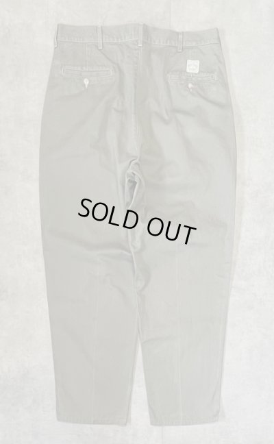 画像3: 90'S RALPH LAUREN "ボックスロゴ" ツープリーツ チノパンツ カーキ USA製 (VINTAGE)