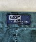 画像2: 90'S RALPH LAUREN "ボックスロゴ" ツープリーツ チノパンツ ダークグリーン USA製 (VINTAGE) (2)
