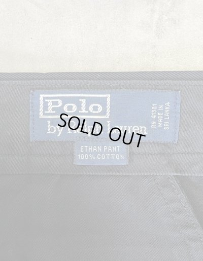 画像2: 90'S RALPH LAUREN "ETHAN PANT" ツープリーツ チノパンツ ブラック (VINTAGE)