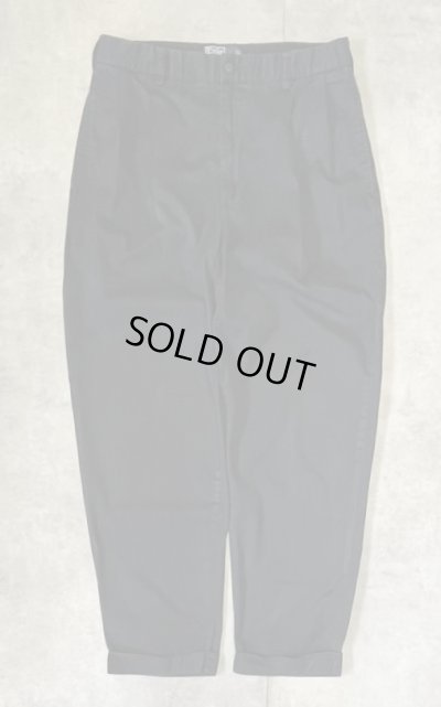 画像1: 90'S RALPH LAUREN "HAMMOND PANT" ツープリーツ チノパンツ ブラック (VINTAGE)