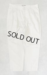 90'S RALPH LAUREN "ボックスロゴ" ツープリーツ チノパンツ ライトベージュ (VINTAGE)