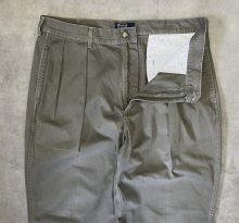 他の写真1: 90'S RALPH LAUREN "ボックスロゴ" ツープリーツ チノパンツ カーキ USA製 (VINTAGE)