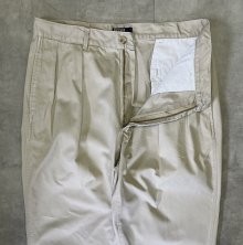 他の写真1: 90'S RALPH LAUREN "ボックスロゴ" ツープリーツ チノパンツ ベージュ USA製 (VINTAGE)