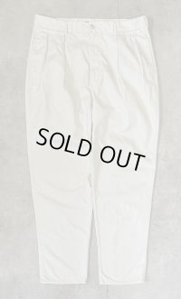90'S RALPH LAUREN "ボックスロゴ" ツープリーツ チノパンツ オフホワイト (VINTAGE)