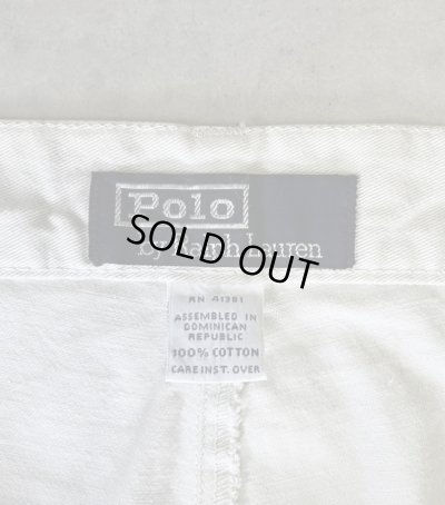 画像2: 90'S RALPH LAUREN "ボックスロゴ" ツープリーツ チノパンツ オフホワイト (VINTAGE)