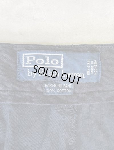 画像2: 90'S RALPH LAUREN "HAMMOND PANT" ツープリーツ チノパンツ ブラック (VINTAGE)