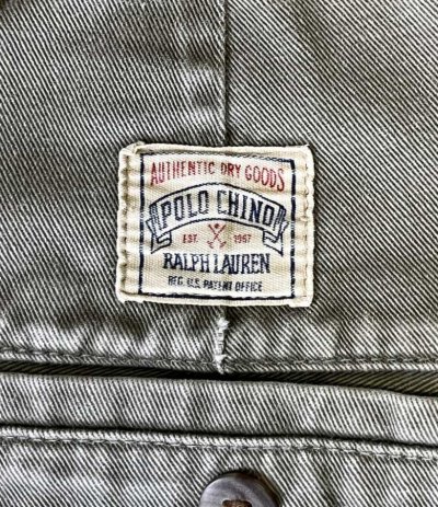 画像4: 90'S RALPH LAUREN "ボックスロゴ" ツープリーツ チノパンツ カーキ (VINTAGE)