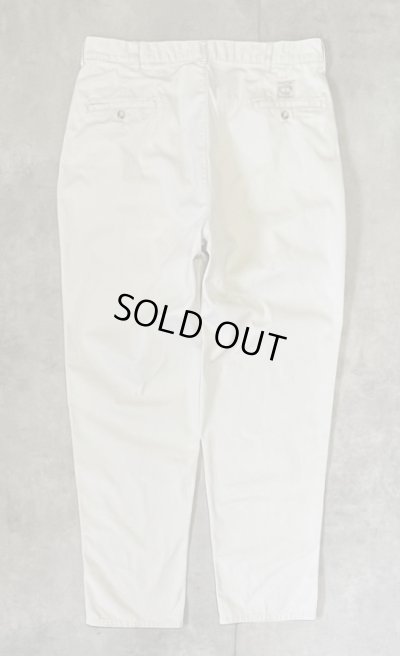 画像3: 90'S RALPH LAUREN "ボックスロゴ" ツープリーツ チノパンツ オフホワイト (VINTAGE)