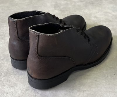 画像3: 90'S アメリカ軍 US NAVY "CRADDOCK TERRY INC製" スチールトゥ レザー チャッカブーツ ブラック (DEADSTOCK)
