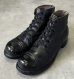 画像1: 60'S アメリカ軍 US ARMY キャップトゥ レザー コンバットブーツ ブラック (VINTAGE) (1)