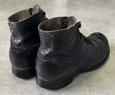 画像4: 60'S アメリカ軍 US ARMY キャップトゥ レザー コンバットブーツ ブラック (VINTAGE)