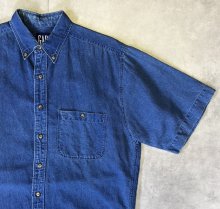 他の写真2: 90'S GAP 旧タグ リネン/コットン 半袖 BDシャツ インディゴ (VINTAGE)