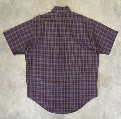 画像3: 80'S BROOKS BROTHERS "MAKERS" 6ボタン ポプリン 半袖 BDシャツ チェック柄 USA製 (VINTAGE)