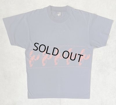 画像1: 90'S MAINE シングルステッチ 両面プリント 半袖 Tシャツ フェードネイビー USA製 (VINTAGE)