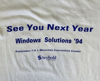 画像5: 90'S WINDOWS SOLUTIONS '94 シングルステッチ 両面プリント 半袖 Tシャツ ホワイト USA製 (VINTAGE)