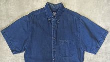 他の写真1: 90'S GAP 旧タグ リネン/コットン 半袖 BDシャツ インディゴ (VINTAGE)