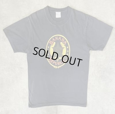 画像1: 80'S BANANA REPUBLIC シングルステッチ 半袖 Tシャツ フェードブラック (VINTAGE)