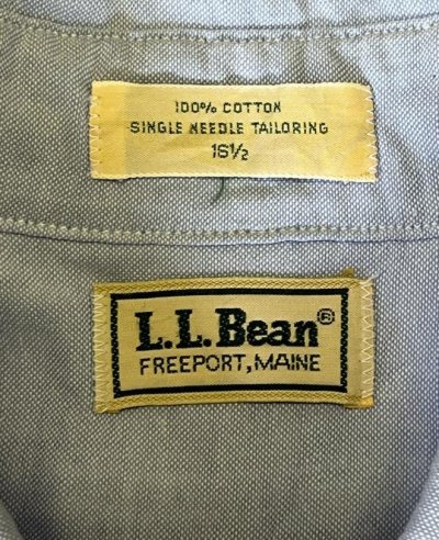 画像2: 80'S LL Bean オックスフォード 半袖 BDシャツ ブルー (VINTAGE)