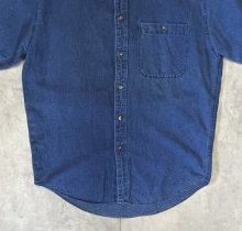 他の写真3: 90'S GAP 旧タグ リネン/コットン 半袖 BDシャツ インディゴ (VINTAGE)