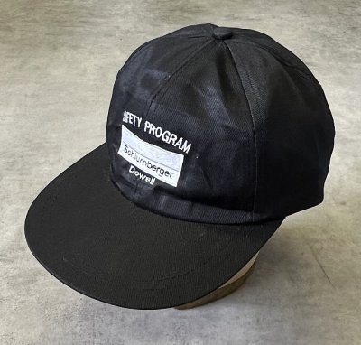 画像1: SCHLUMBERGER 6パネル ベースボールキャップ ブラック (USED)