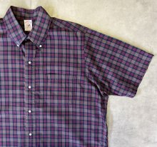 他の写真2: 80'S BROOKS BROTHERS "MAKERS" 6ボタン ポプリン 半袖 BDシャツ チェック柄 USA製 (VINTAGE)
