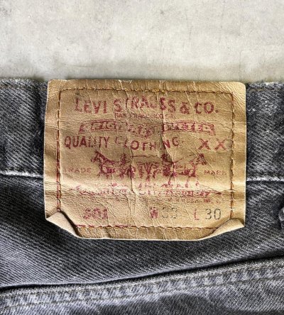 画像3: 90'S LEVIS 501 デニム 先染めブラック W33L30 USA製 (VINTAGE)