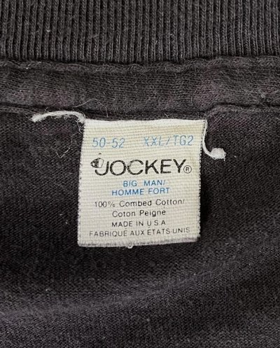 画像2: 90'S JOCKEY シングルステッチ ポケット付き 半袖 Tシャツ ブラック USA製 (VINTAGE)