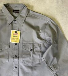 他の写真2: 50'S BIG SMITH コットン100% マチ付き 長袖 ワークシャツ グレー USA製 (DEADSTOCK)