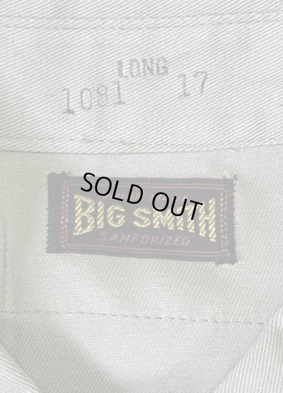 画像2: 50'S BIG SMITH コットン100% マチ付き 長袖 ワークシャツ グレー USA製 (DEADSTOCK)