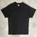 画像1: 90'S HANES シングルステッチ ポケット付き 半袖 Tシャツ ブラック ジャマイカ製 (VINTAGE) (1)