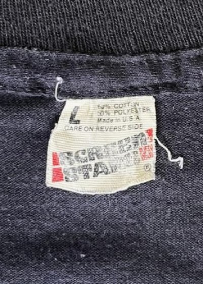 画像2: 80'S 功夫 KUNG FU シングルステッチ 半袖 Tシャツ ブラック USA製 (VINTAGE)