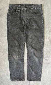 90'S LEVIS 501 デニム 先染めブラック W33L30 USA製 (VINTAGE)