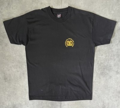 画像1: 90'S アメリカ軍 QUARTERMASTER CORPS シングルステッチ 半袖 Tシャツ ブラック USA製 (VINTAGE)