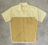 60'S SEARS 三角タグ 半袖 オープンカラーシャツ イエロー/マスタード (VINTAGE)