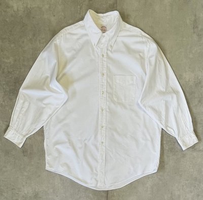 画像1: 90'S BROOKS BROTHERS オックスフォード 長袖 BDシャツ ホワイト USA製 (VINTAGE)