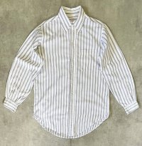 70'S BROOKS BROTHERS "MAKERS" 6ボタン オックスフォード 長袖 BDシャツ ストライプ USA製 (VINTAGE)