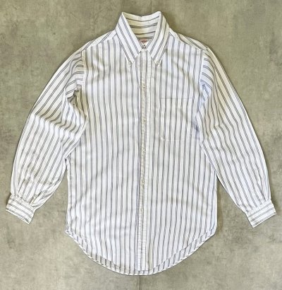画像1: 70'S BROOKS BROTHERS "MAKERS" 6ボタン オックスフォード 長袖 BDシャツ ストライプ USA製 (VINTAGE)